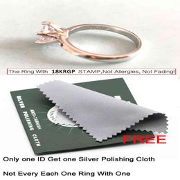 with Cericate 18k White Gold Solitaire 6mm 8mm Lab Diamond Ring Engagement Wedding Bands Gift for Women No Fade Allergy 275I8418203