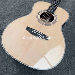 Ooo Body rosewood back side Acoustic Guitar herringbone binding Customized