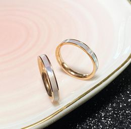 korean fashion 18K stainless steel band rings simple designer ring Jewellery for wedding party5347452