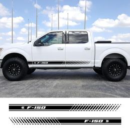 2PCS For F150 F-150 Stylish Car Door Side Skirt Stickers Body Decals Racing Stripe Auto Exterior Decor Accessories2901022