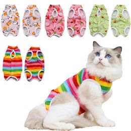 Dog Apparel Cat Weaning Sterilisation Suit Small DogCats Jumpsuit Anti-lick Recovery Clothing After Cute Print Pet Care Clothe
