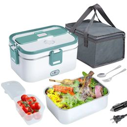 Electric Lunch Box 80W Food Warmer Heater Lunch Boxes for Adults for Car/Truck Portable Food Heating Boxes 1.8L Container 240103