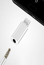 TypeC Adapter Male Type C to Female 35mm Adapter For Macbook Xiaomi Huawei Honour 355mm wired earphone Adapter Support OTG9983944