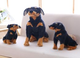 2366cm Simulation Rottweiler Dog Plush Toy Stuffed Soft Animal Mighty Doggy Pillow Christmas Gifts Girls Kids Valentine Present8534624