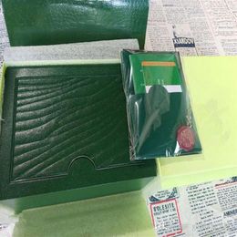 Top Luxury Watch Brand Green Original Box Papers Gift Watches Boxes Leather bag Card 0 8KG For Rolex Watch Box227S