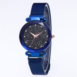 Diamond Starry Sky Beautiful Quartz Womens Watch Ladies Watches Fahsion Woman Casual Wristwatches260R