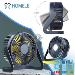 Electric Fans USB Desktop Fan 360 Rotating Mini Adjustable Portable Electric Fan Summer Air Cooler For Home Camping Summer Air Conditioners YQ240104