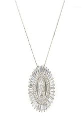 Mother Virgin Mary Pendant Necklace Women Men Cubic Zirconia Statement Necklace Party Collier Femme Jewelry S418534859