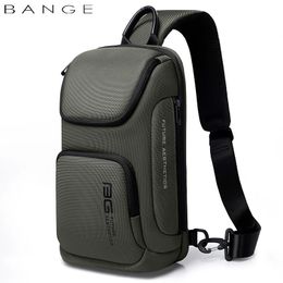 BANGE Crossbody Bag For Men Portable Waterproof Shoulder Messenger Bags Male Travel Short Trip Chest Fit 97 Inch iPad 240104