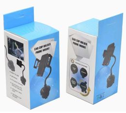 Cup Holder Universal Cell Phone Mount 2in1 Car Cradles Adjustable Gooseneck Holder with box for iphone 14 pro plus samsung smart8622907