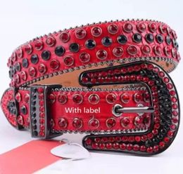 luxury Fashion Belts for Women Designer Mens Simon rhinestone belt with bling rhinestones as gift98180361139330