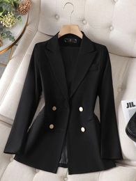 Women's Suits Blazers For Women Formal Blazer Spring 2024 Office Ladies Business Work Wear Long Sleeve Coat Double Breasted Korean Jacket