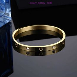 Car tiress popular Luxury Designer bracelet Womens Stainless Steel Bracelet Jewelry Crystal with Cubic Zircon Hinge Oval Witness Have Original Box DOQ6