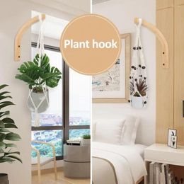 Hooks Space-saving Plant Hanger Sturdy Wooden Wall Hangers Indoor Hanging For Plants Baskets Lanterns Wind