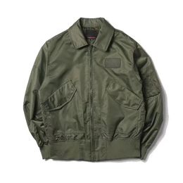 Men Flight Jacket Autumn Quality American Military Uniform Coat Turn Down Collar Cargo Male Motorcycle Jacket 240103