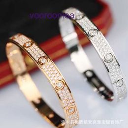 High quality Edition Bracelet Light Luxury Carter Gold Three Row Diamond Full Sky Star Plated with 18K Precision Buckle Plate Screw With Original Box