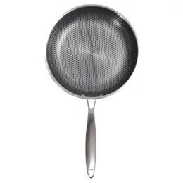 Pans Stainless Steel Omelette Pan Non Stick Frying Small Egg Flat Honeycomb For Eggs Fried Steak Non-stick