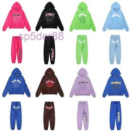 Spider Hoodie Pink Purple Young Thug Sp5der Tracksuit 555555 Men Women Web Jacket Sweatshirt Spider 555 High Quality 0G4T