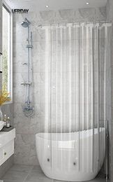 UFRIDAY Full Transparent Shower Curtain Clear Bath Curtains Liner PEVA Mildew Proof Waterproof Fabric Bathroom Curtain for Home1285752