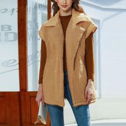 Women's Vests Velvet Women Fashion All-match Vintage Winter Warm Jacket Vest Plus Korean Style Arrival Daily Chic
