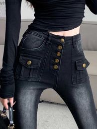 Women's Jeans Retro sexy tight fitting Fashion Women High Waist Pencil Pants Casual Slim Ladies Jeans High Waist Cargo Jeans Women Pants YQ240104