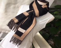 Top Quality Fashion Women cashmere Scarf Man Womens Winter thick Shawl Scarve Lattice Letters Scarves Styles Box Optional 18035CM6550153