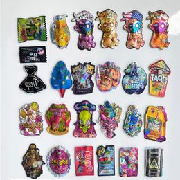 Printed shape reusable Mylar bags plastic resealable baggies 35g die cut foil for storage Mrnen