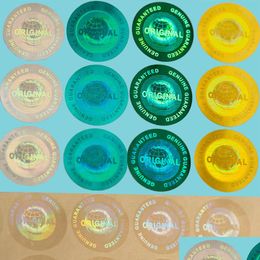 Other Decorative Stickers Hologram Genuine D And Original Sticker Mtiple Colors Global Design Diameter 20Mm 2000 Pcs A Lot 230907 Dr Dhyip