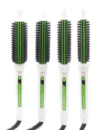 Electric Curling Hair Round Brush 2 In 1 Ceramic Hair Straightener Brush 18mm22mm24mm30mm 4 Sizes Safety Design Hairbrush7563217