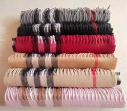 Fashion Winter Unisex Cashmere Scarf For Men Women Designer Oversized Classic Check Big Plaid Shawls and Scarves Men039s Women4994997
