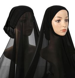 Scarves Est Underscarf Instant Chiffon Hijab Jersey Bonnet Headscarf Long Shawl Scarf Women 1PC Retail5010603