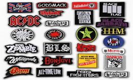 Band Rock Music Embroidered Accessories Patch Applique Cute Patches Fabric Badge Garment DIY Apparel Badges194f59190369421124