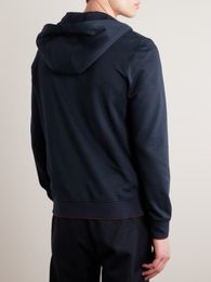 Loro Piano Men for Designer Hoodies Cotton and Linen-blend Jersey Hoodie Mens Hooded Womens Long Sleeve Tops Zip Up Coat