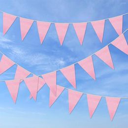 Party Decoration 59Ft Long Pink Pennant Banner Flags Blank String Haning DIY Burnting Girls Decorations Festival Celebration Birthday