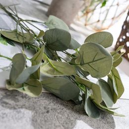 Decorative Flowers Wedding Decoration Realistic Artificial Eucalyptus Greenery Stems Vibrant No-maintenance Fake Plants For Home Decor