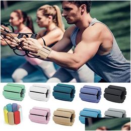 Elbow Knee Pads Adjustable Weighted Wristbands Leg Ankle Weights For Men Women Fitness Wristband Foot Walking Running Bracelet Dro Dhk4Q