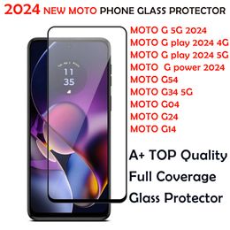2024 MOTO top quality Full Cover Tempered Glass Phone Screen Protector for MOTO Motorola g 5g g play power g54 g34 g04 g24 g14
