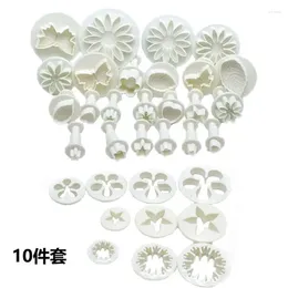 Baking Moulds 100pcs Fondant Cake Mold Set Plastic Spring Embossing DIY Cookie Cutter Tools Decorating Eco-Friendly