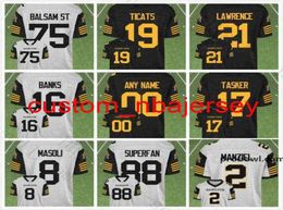 Men039s T Shirts 2019 New Style 2 Manziel 16 Banks Hamilton Tiger Cats Custom Jerseys Any Name Any Number White Black Factory9949015