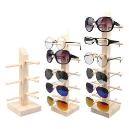 Bracelet 2/3/4/5/6 Layers Wood Sunglass Display Rack Shelf Eyeglasses Show Stand Jewellery Holder for Multi Pairs Glasses Showcases