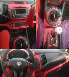 FOR KIA Sportage R 2011-2017 Interior Central Control Panel Door Handle 5DCarbon Fibre Stickers Decals Car styling cutted 6635586