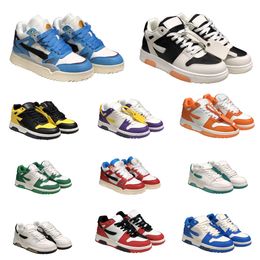 Designer Fuori ufficio Scarpe basse Scarpe casual Scarpe da ginnastica OOO Nero Bianco Blu Arancione Piattaforma in pelle invecchiata Tennis di lusso Walking OFFS Uomo Donna Mocassini Sneakers