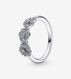 100 925 Sterling Silver Triple Pansy Flower Ring For Women Wedding Rings Fashion Engagement Jewelry Accessories56749306071074