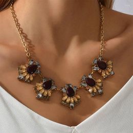 Pendant Necklaces Aesthetic Zircon Rhinestone Necklace Fashion Snowflake Tassel Clavicle Chain Party Jewelry Pulsera Hombre