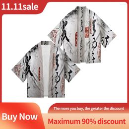 Men's T Shirts Kimono Oriental Culture Printed High-Quality Loose Version Casual Samurai Suit Cardigan And Women'S Bath Clothe