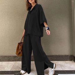 Gym Clothing Summer Casual Belt Pocket Set Half Sleeve V Neck Two Piece Pants Women Bride Jumpsuit And Suit For Tracksuit