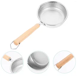 Pans Stainless Steel Pot Dish Pan Omelet Non Stick Grilling Skillet Wood Frying