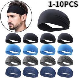 1-10Pcs Ultra-Thin Sports Sweatband Breathable Absorbent Headband Sweat Hair Head Band Soft Smooth Outdoor Sport Yoga Headband 240104