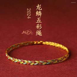 Charm Bracelets Multicolor Lucky And Protection Bracelet Hand Braided Rope Thread Surfer Wrist Wrap String