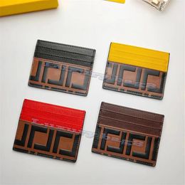 5A luxury Designer Origina F purse quality Card Holder Genuine Leather France style D Womens men Purses Mens Key Ring Credit Coin 299D